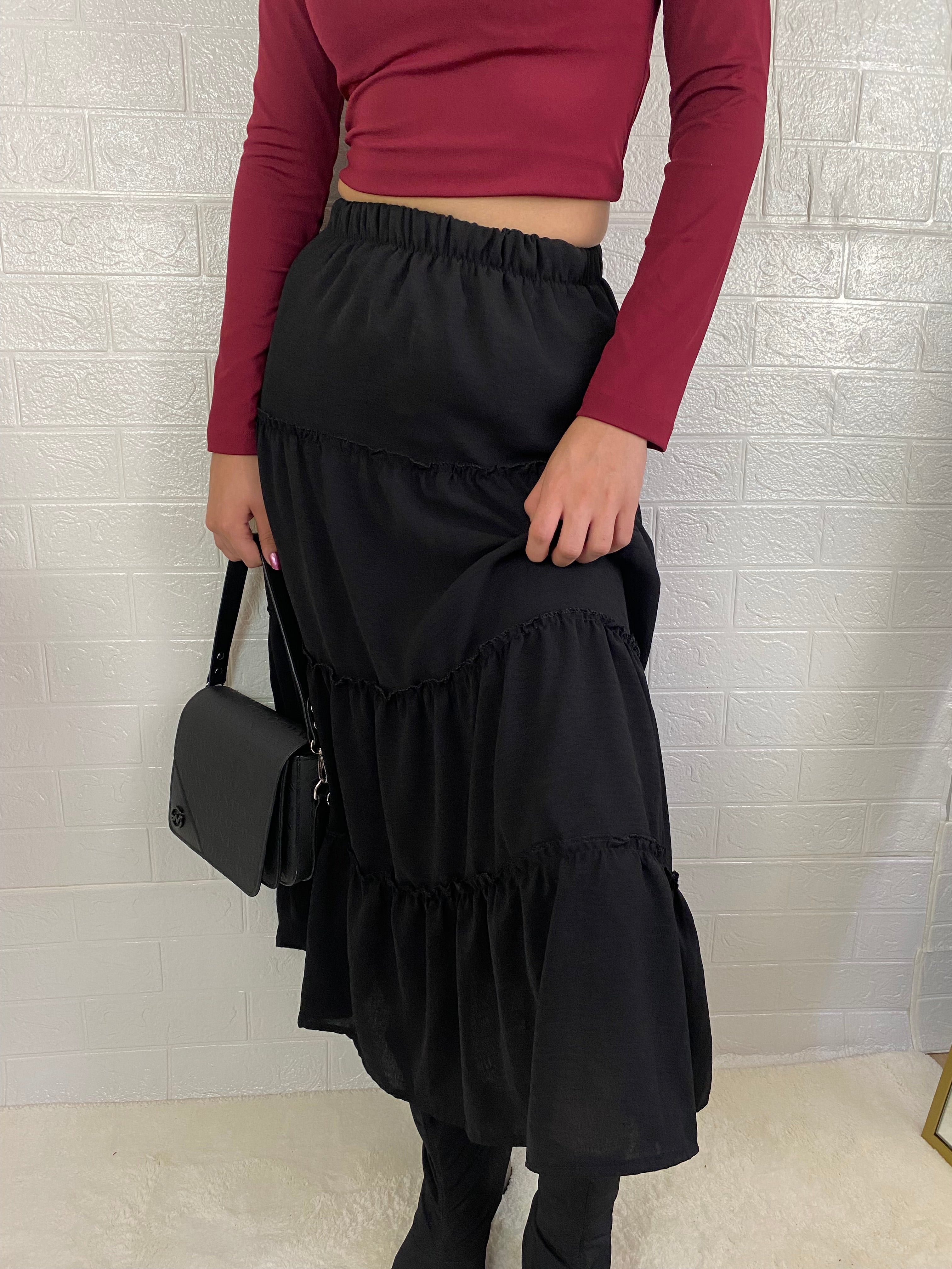 Fırfırlı Maxi Boy Etek