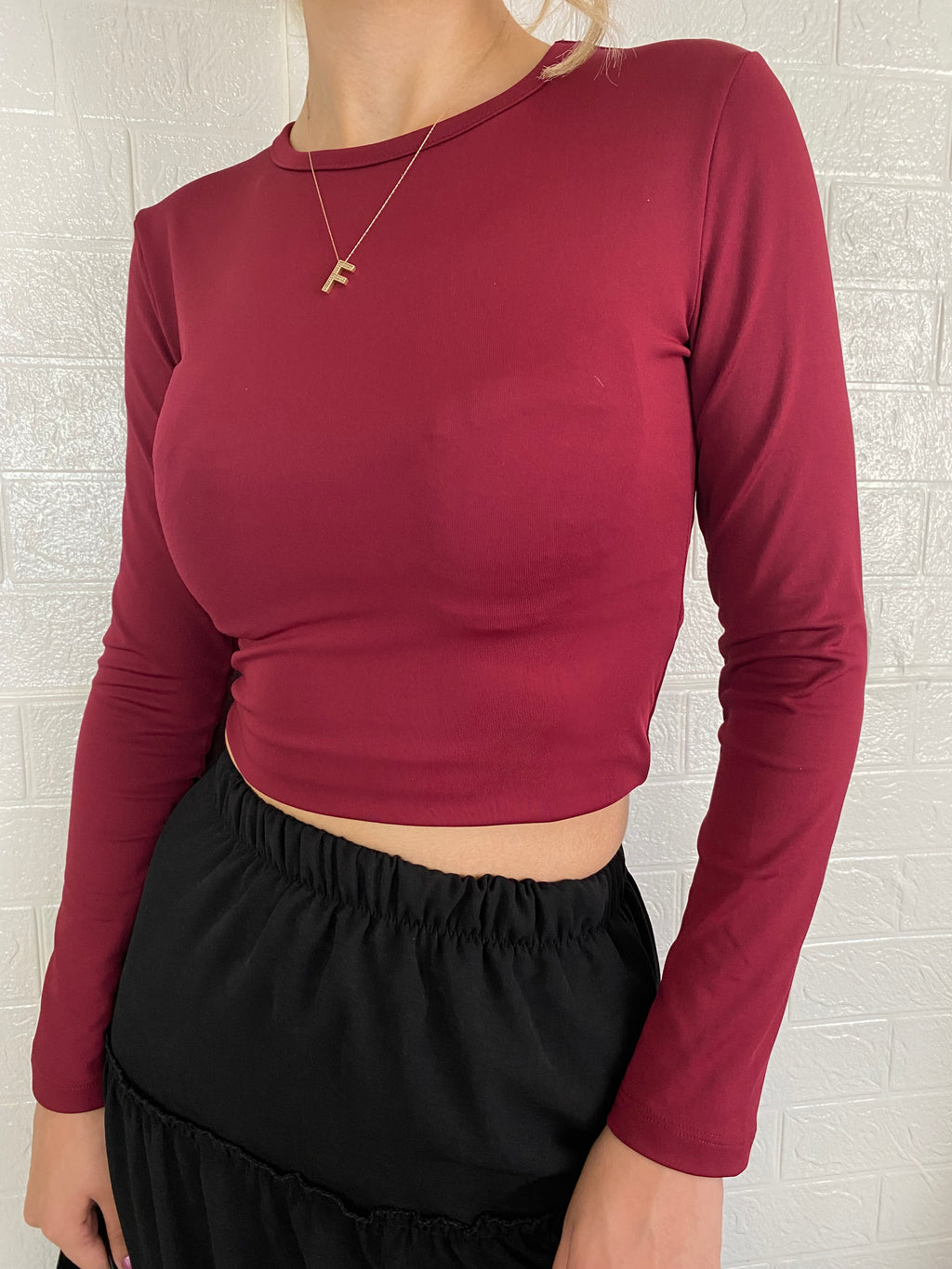 Bordo Uzun Kollu Body