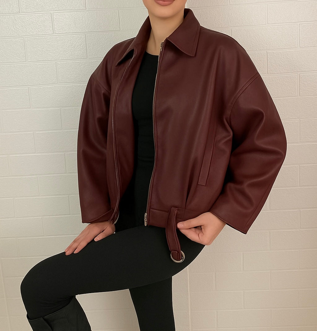 Bordo oversize ceket