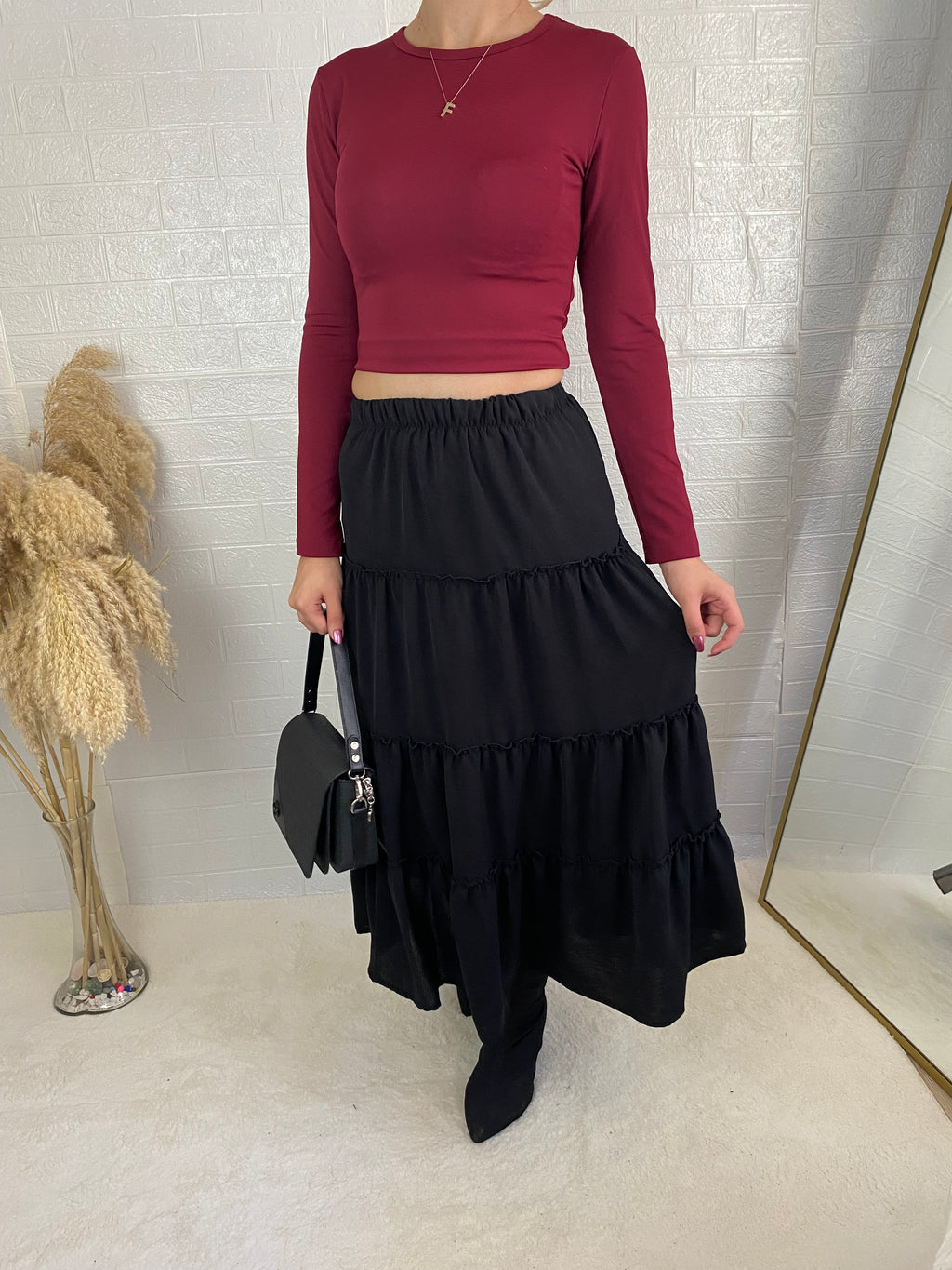 Fırfırlı Maxi Boy Etek